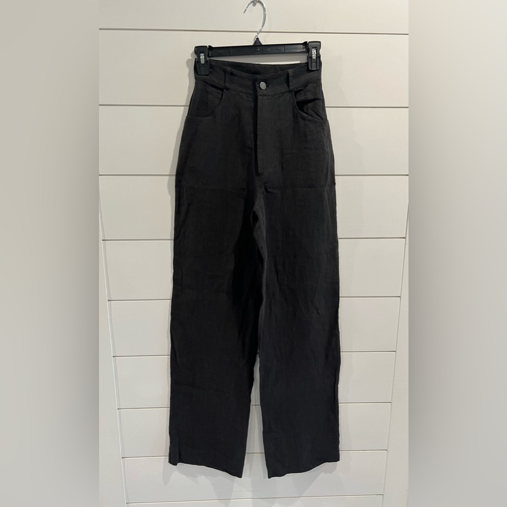 Natalie Rolt black linen Eddy pants - Picture 3 of 7